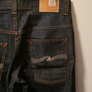 Nudie jeans Thin Finn organic embo ecru dry denim